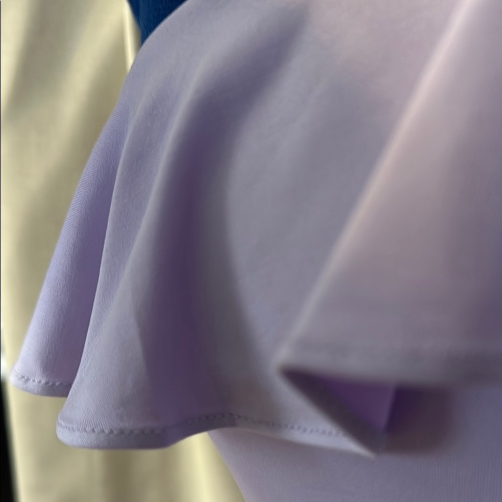 One-Shoulder Ruffle Top in Light Purple - Picture 3 of 3